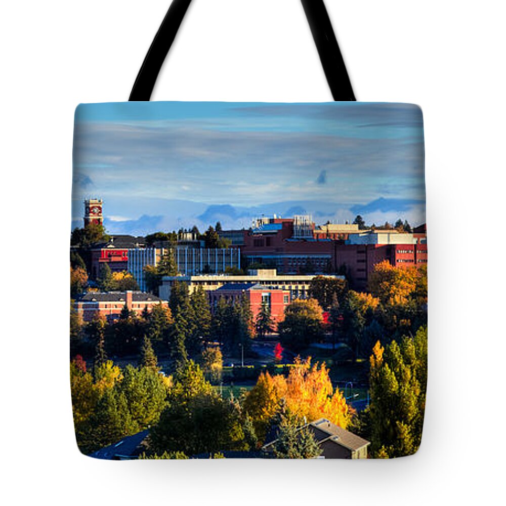 Washington State University In Autumn Tote Bag featuring the photograph Washington State University in Autumn by David Patterson