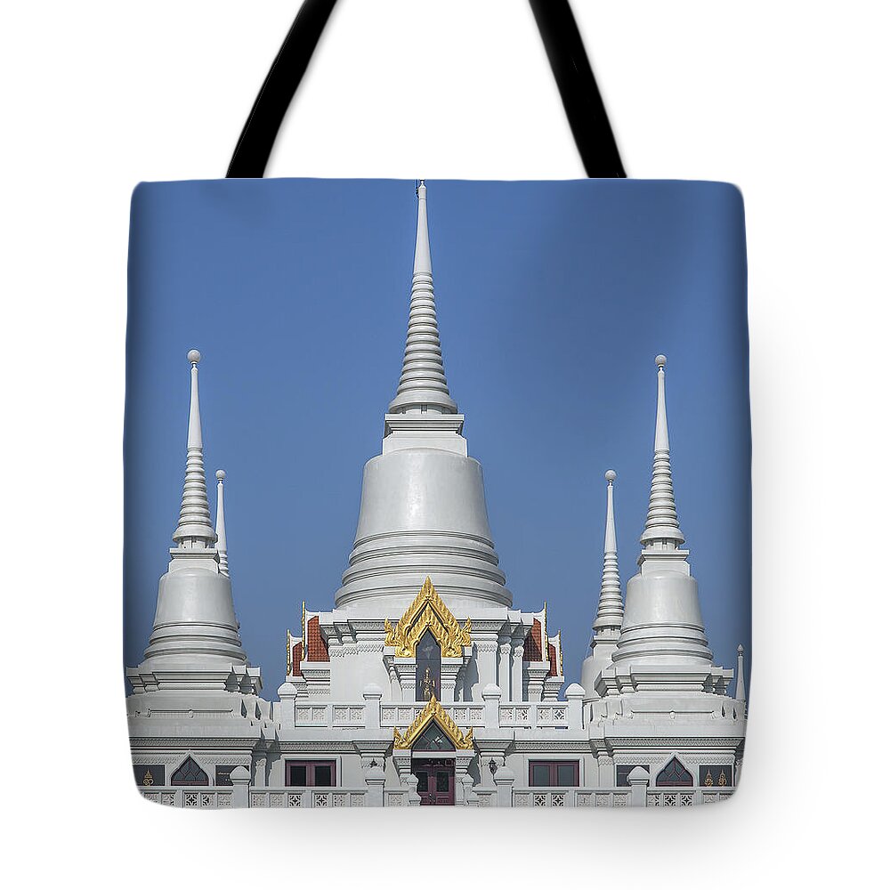 Temple Tote Bag featuring the photograph Wat Asokaram Phra Thutangkha Chedi DTHSP0005 by Gerry Gantt