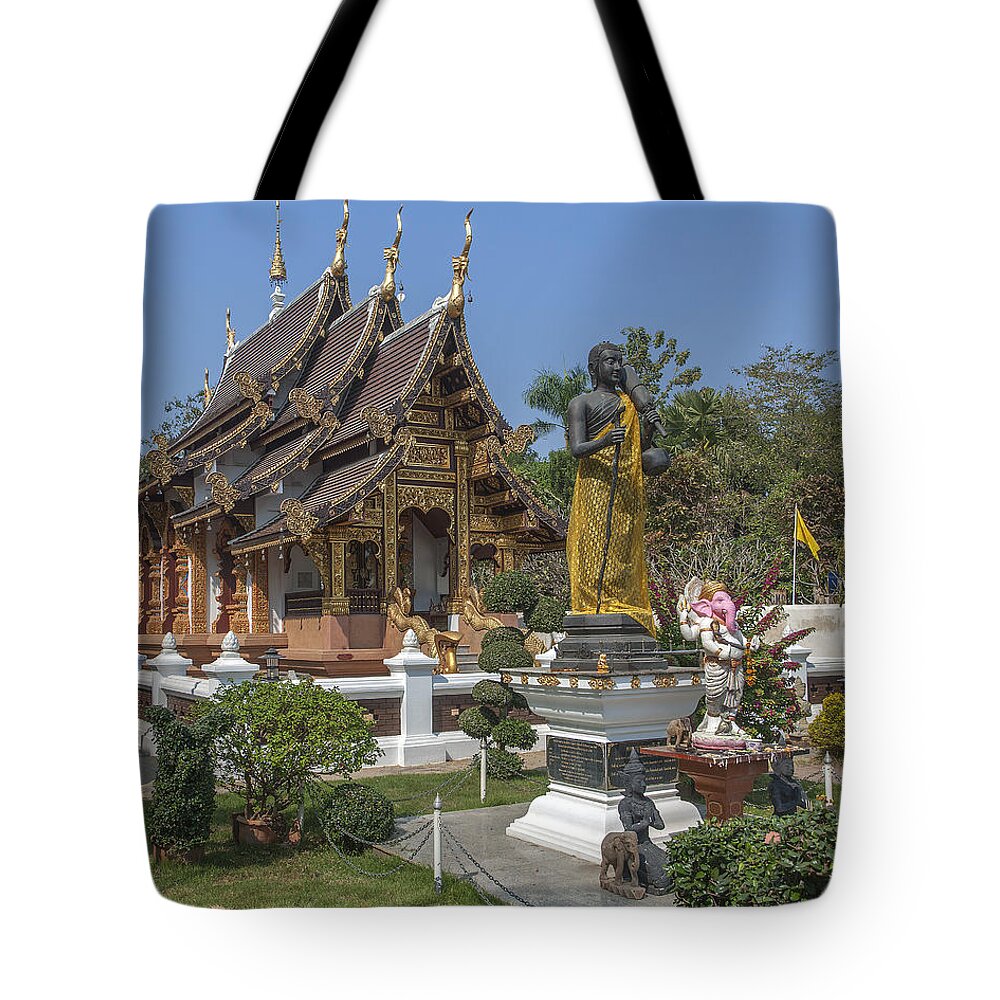 Scenic Tote Bag featuring the photograph Wat Chedi Liem Phra Ubosot DTHCM0831 by Gerry Gantt