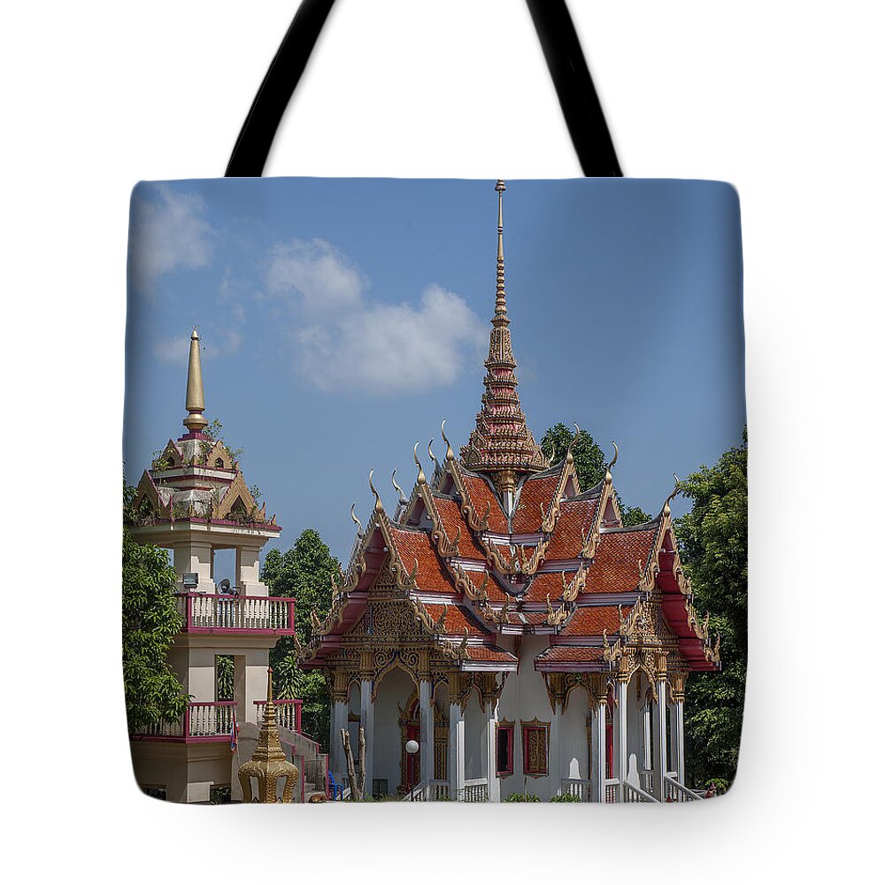 Scenic Tote Bag featuring the photograph Wat Ket Ho Wihan and Bell Tower DTHP0616 by Gerry Gantt