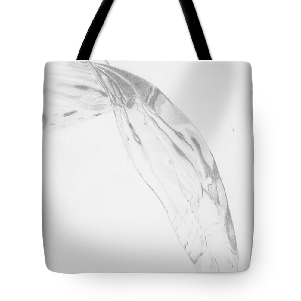 Nature Tote Bag featuring the drawing Water by Brenda Bonfield
