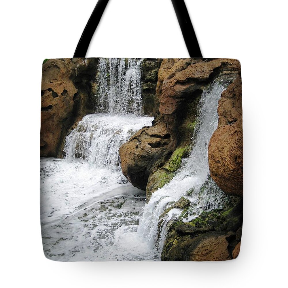 Water Tote Bag featuring the photograph Water Fall by Judy Palkimas