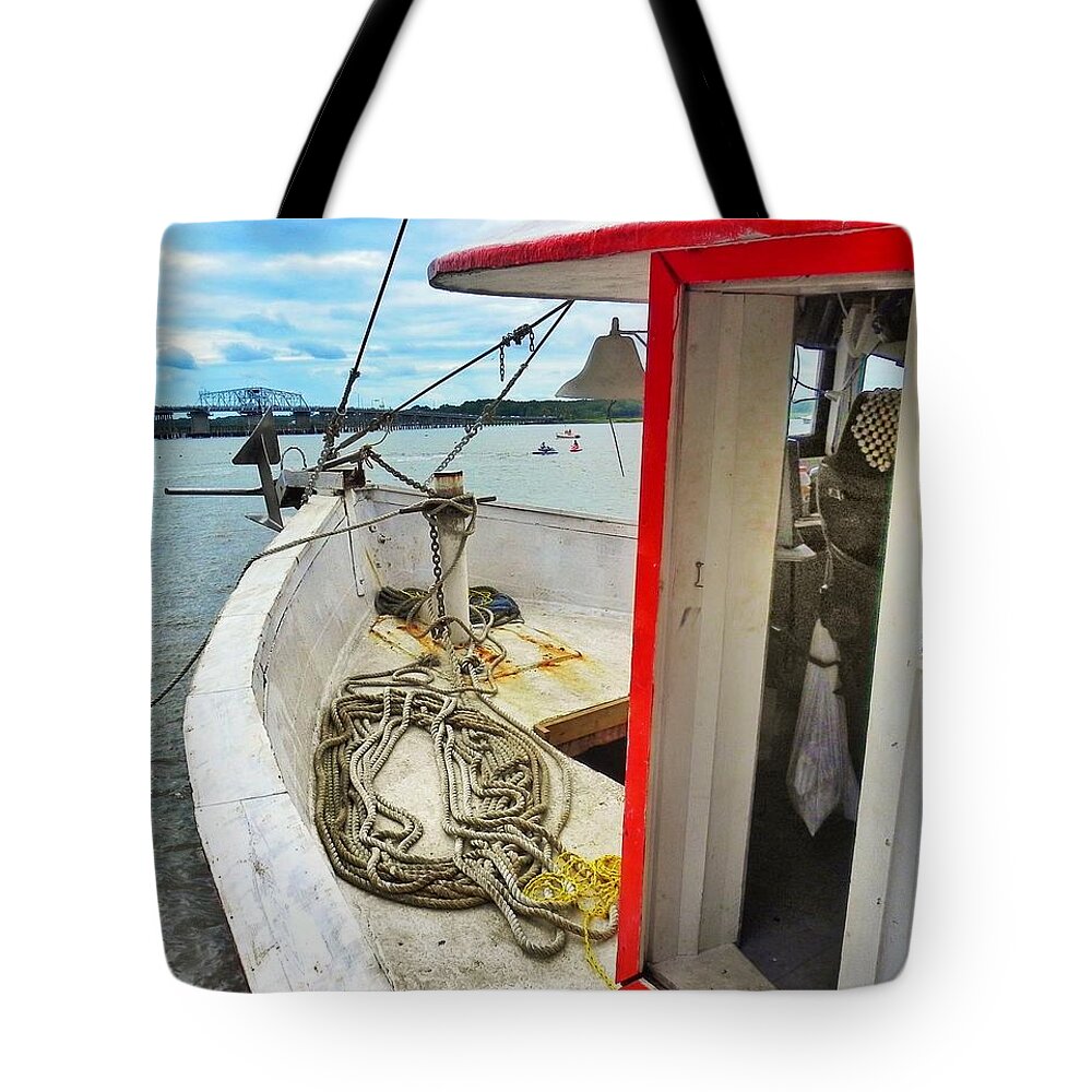 Shrimp Boat Tote Bag featuring the photograph Water Festival Beaufort South Carolina by Patricia Greer