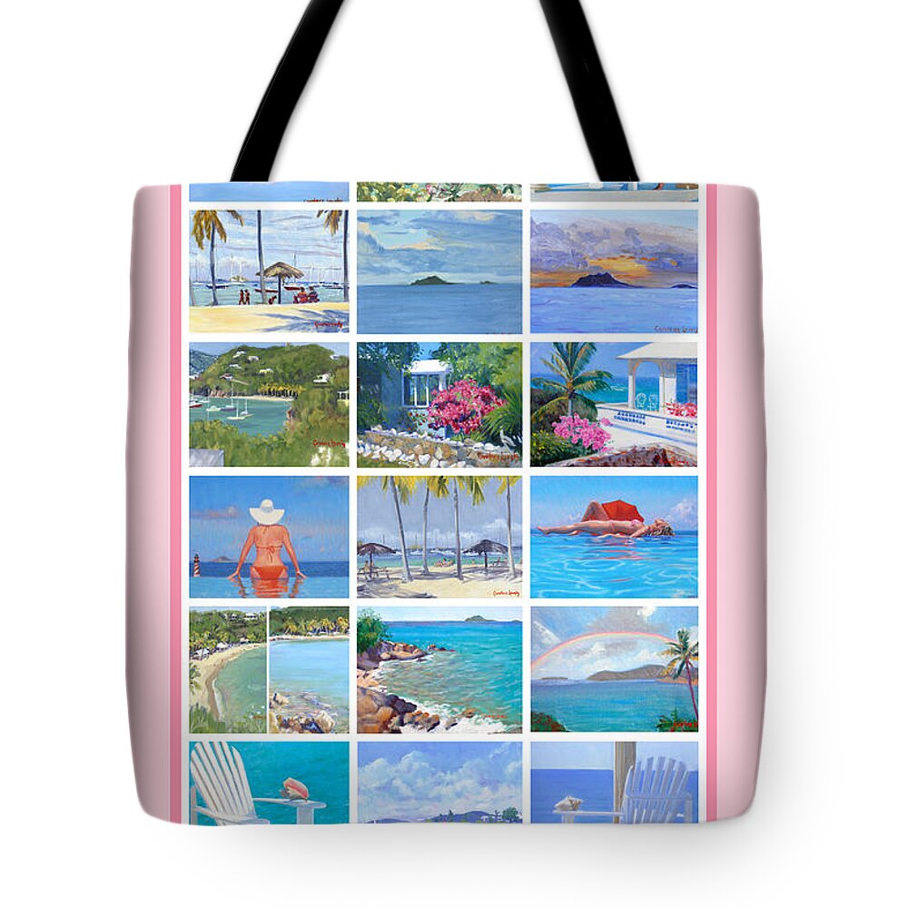 Poster Tote Bag featuring the painting Water Island Poster by Candace Lovely