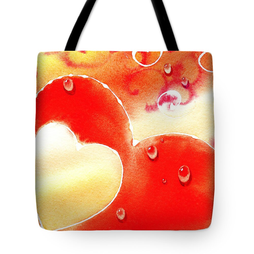 Water Tote Bag featuring the painting Water On Color Design Three by Irina Sztukowski