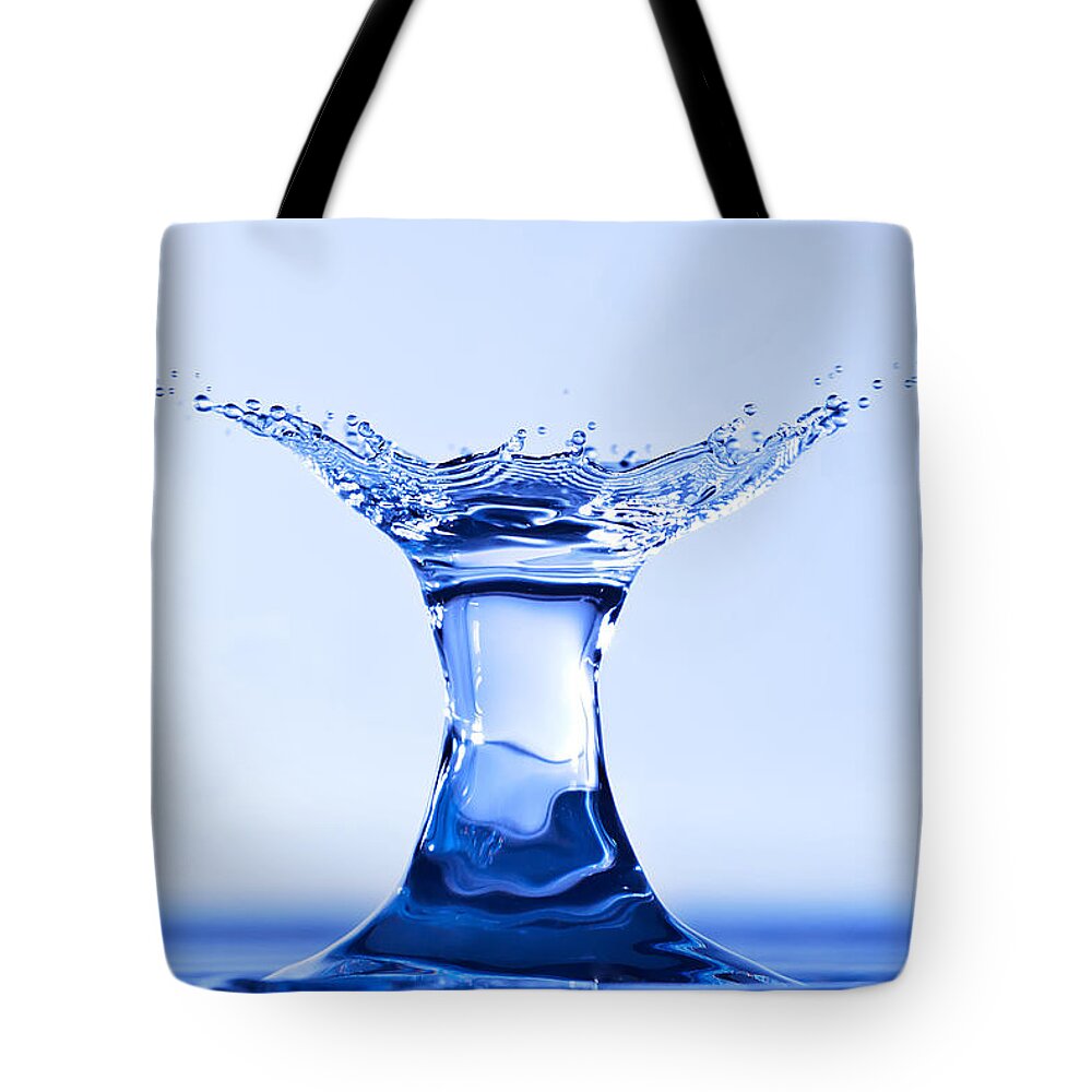 Abstract Tote Bag featuring the photograph Water Splash by Anthony Sacco
