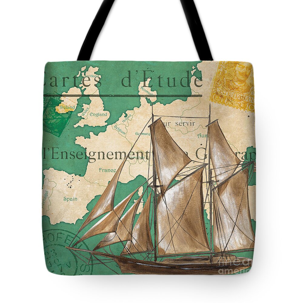 Watercolor Tote Bag featuring the painting Watercolor Map 1 by Debbie DeWitt