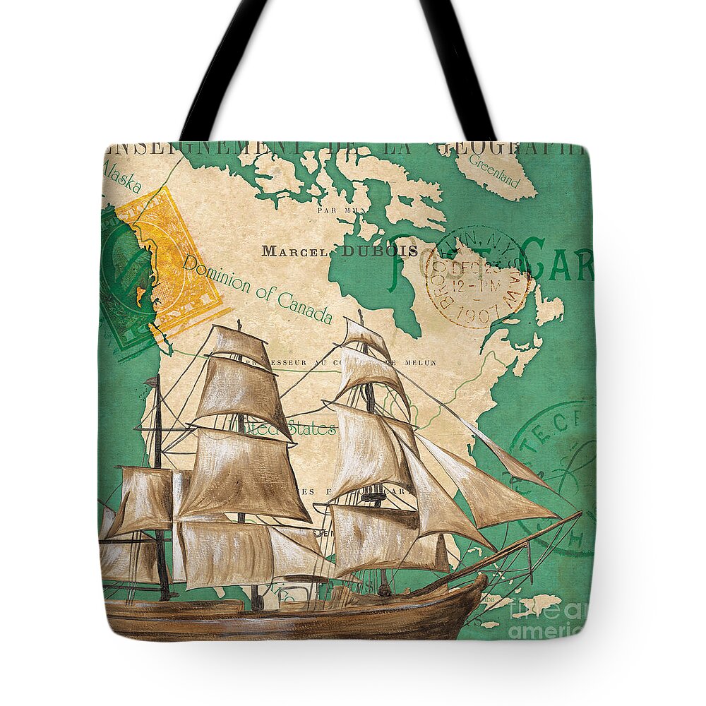 Watercolor Tote Bag featuring the painting Watercolor Map 2 by Debbie DeWitt