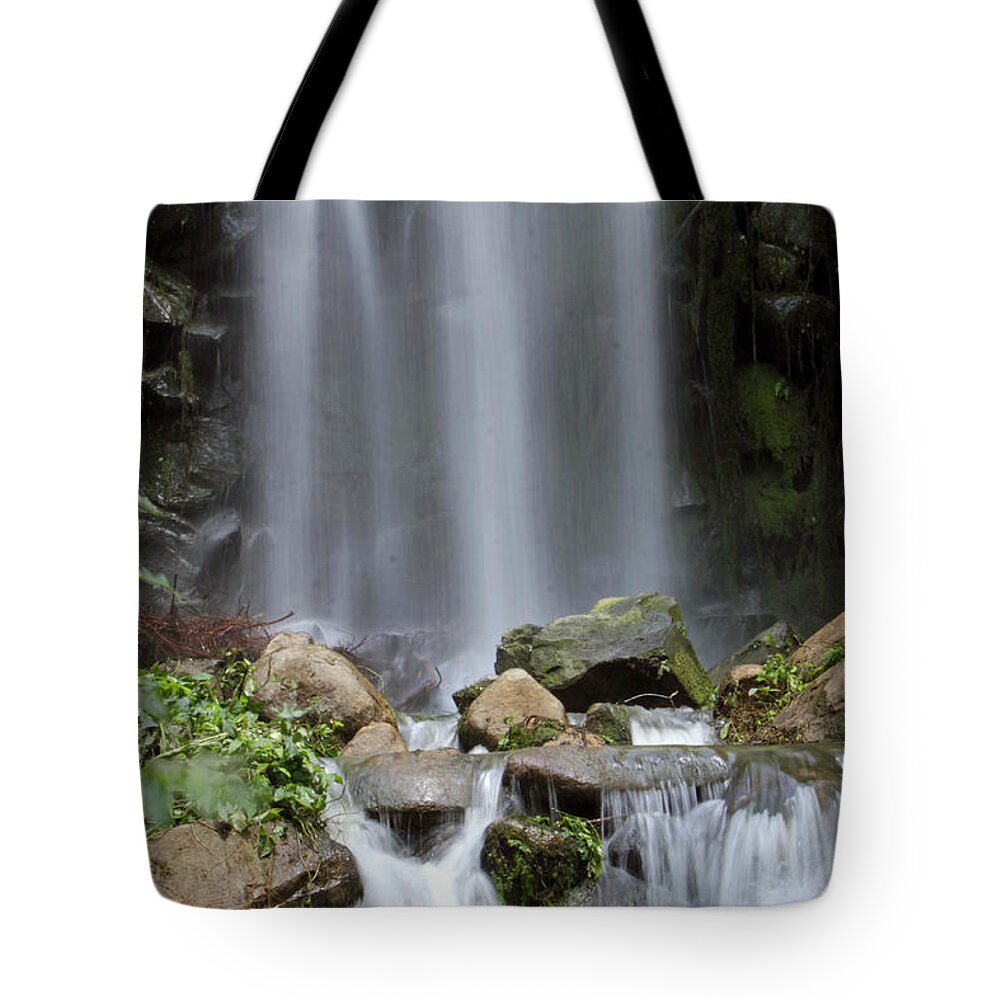 Waterfall Tote Bag featuring the photograph Waterfall In Singapore by Shoal Hollingsworth