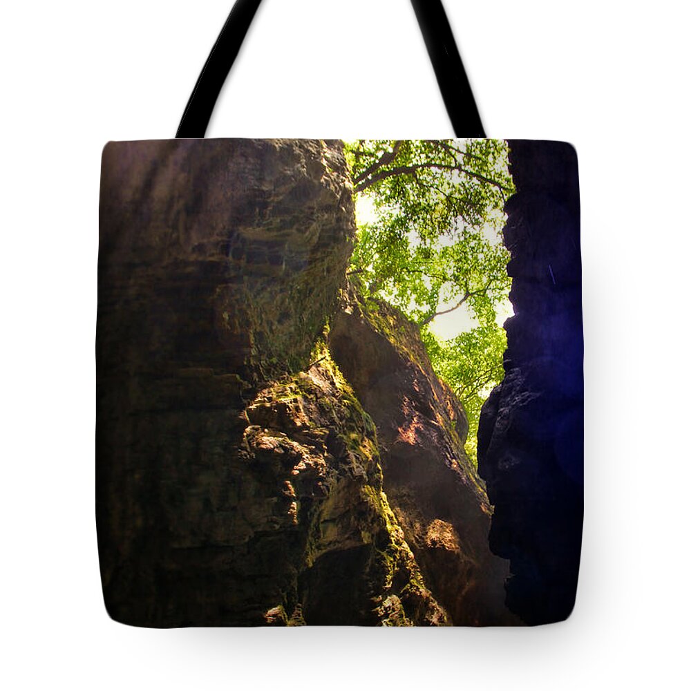 Waterfall Mountain Tote Bag featuring the photograph Waterfall Mountain by Mariola Bitner