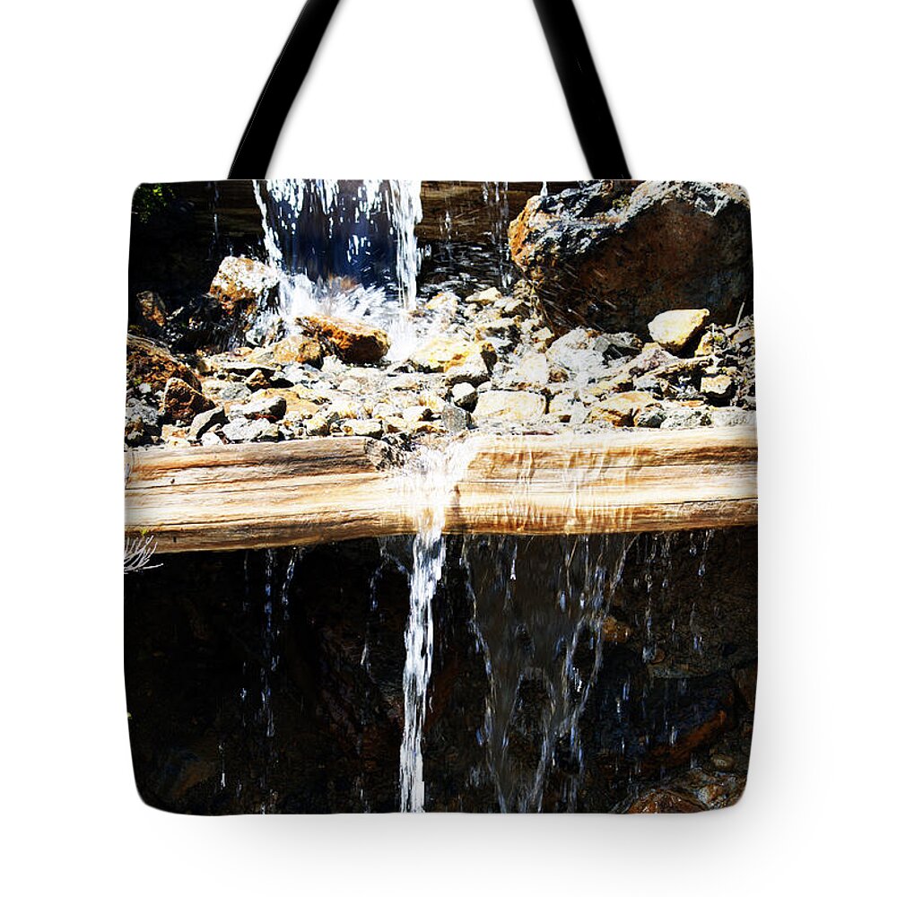 Mountain Steps Tote Bag featuring the photograph Waterfall Steps by Edward Hawkins II