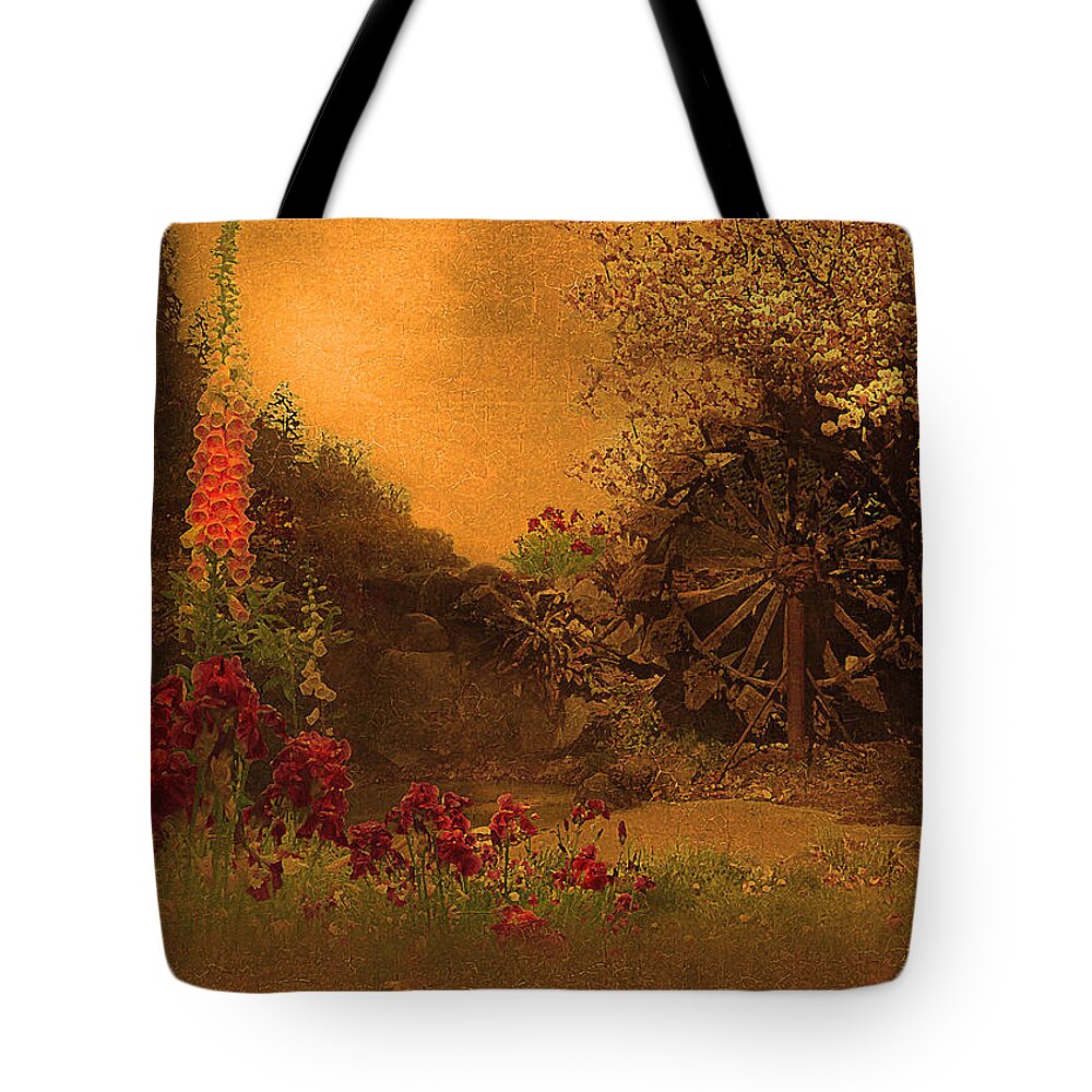 Spring Tote Bag featuring the photograph Watermill by Jeff Burgess