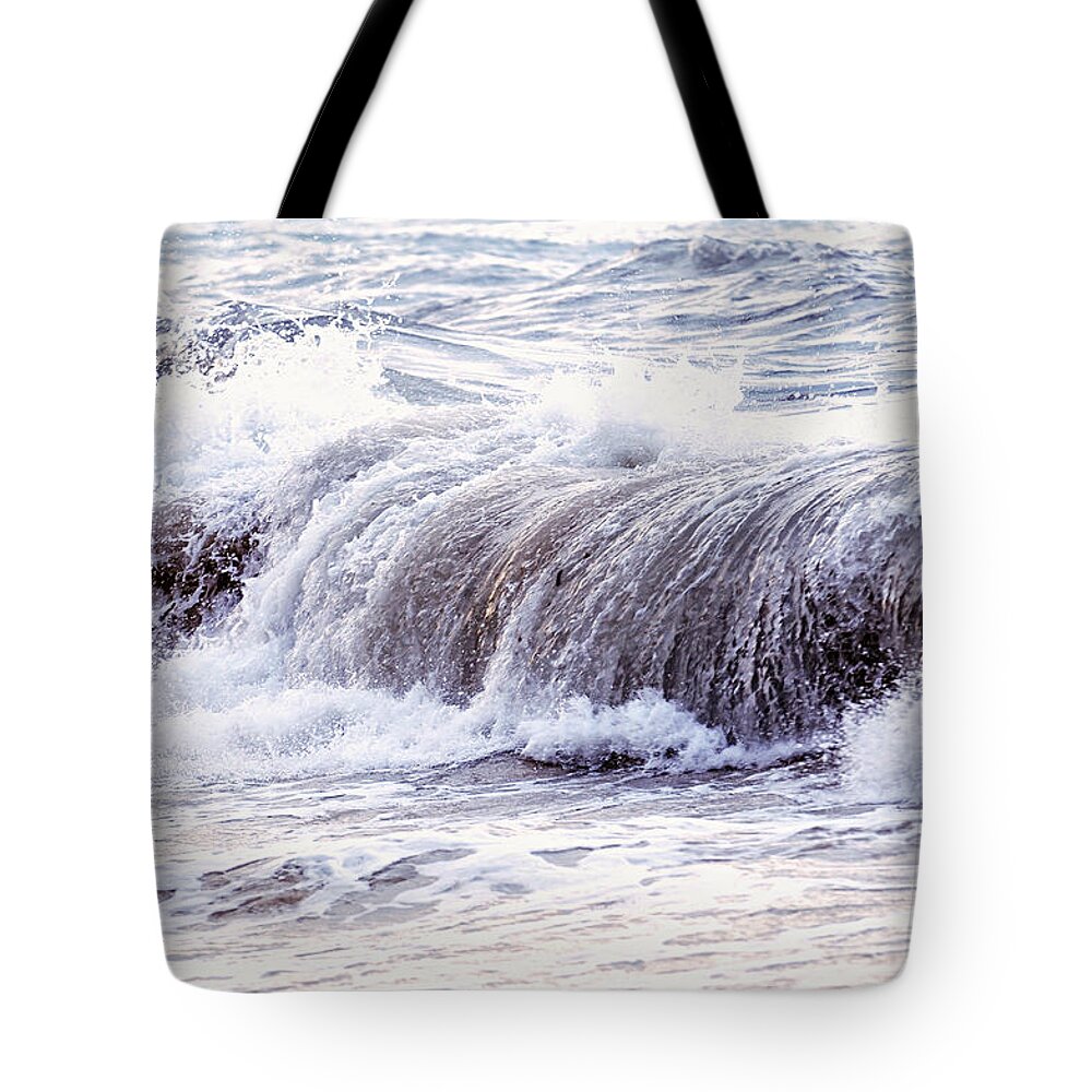 Wave Tote Bag featuring the photograph Wave in stormy ocean by Elena Elisseeva