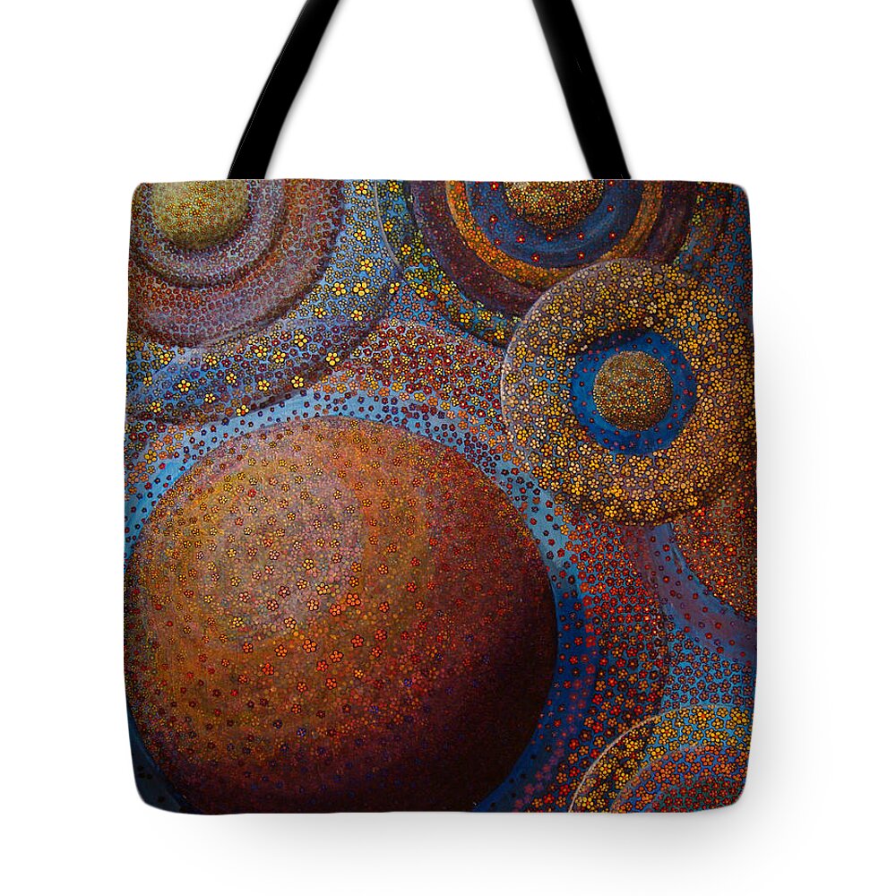 Flowers Tote Bag featuring the painting Waves by Mindy Huntress