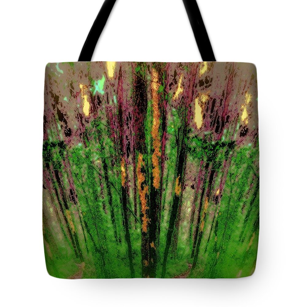 Wax Forest Tote Bag featuring the photograph Wax Forest Cathedral by Laureen Murtha Menzl