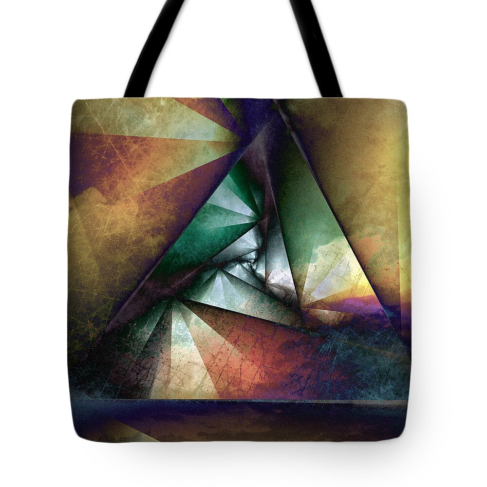 Abstract Tote Bag featuring the digital art Way Towards the Unknown by Klara Acel