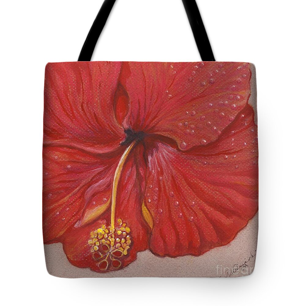  Christmas Cards Tote Bag featuring the painting We Have Had Rain by Carol Wisniewski