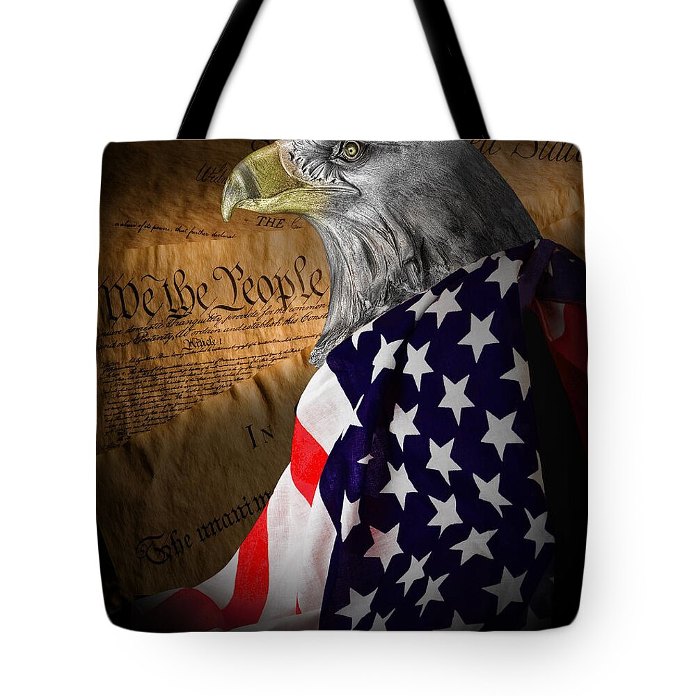 Eagle Tote Bag featuring the photograph We The People by Tom Mc Nemar