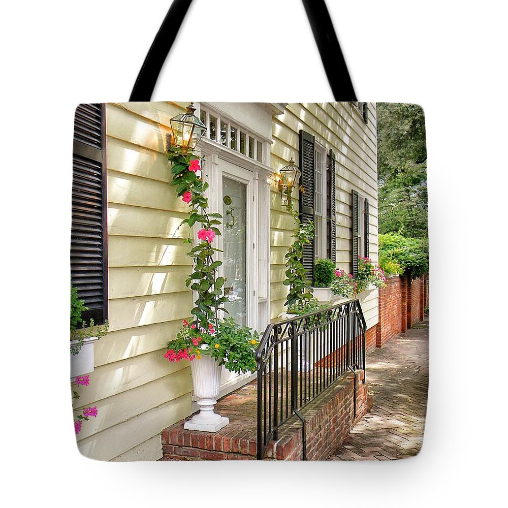 House Tote Bag featuring the photograph Welcome by Jean Goodwin Brooks