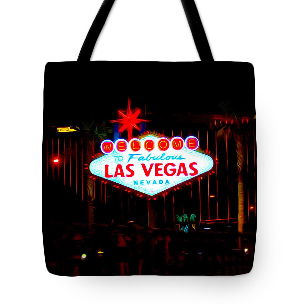 Welcome To Las Vegas Sign Tote Bag featuring the photograph Welcome to Las Vegas by Tracy Winter