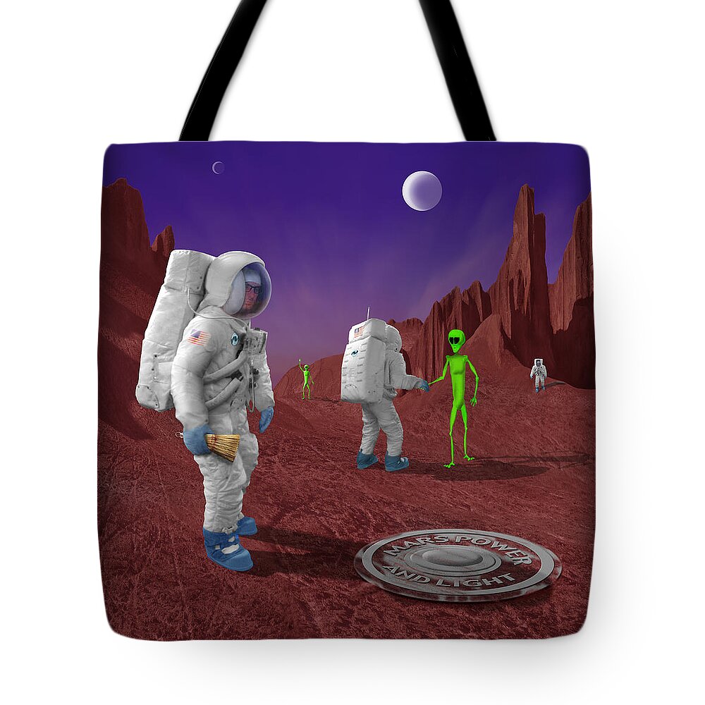 Surreal Tote Bag featuring the photograph Welcome to the Future by Mike McGlothlen