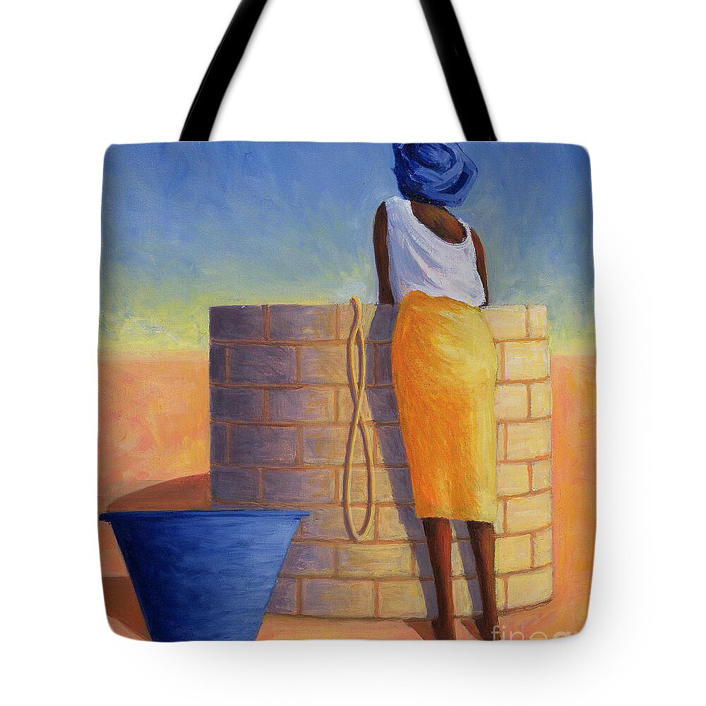 Woman Tote Bag featuring the painting Well Woman by Tilly Willis