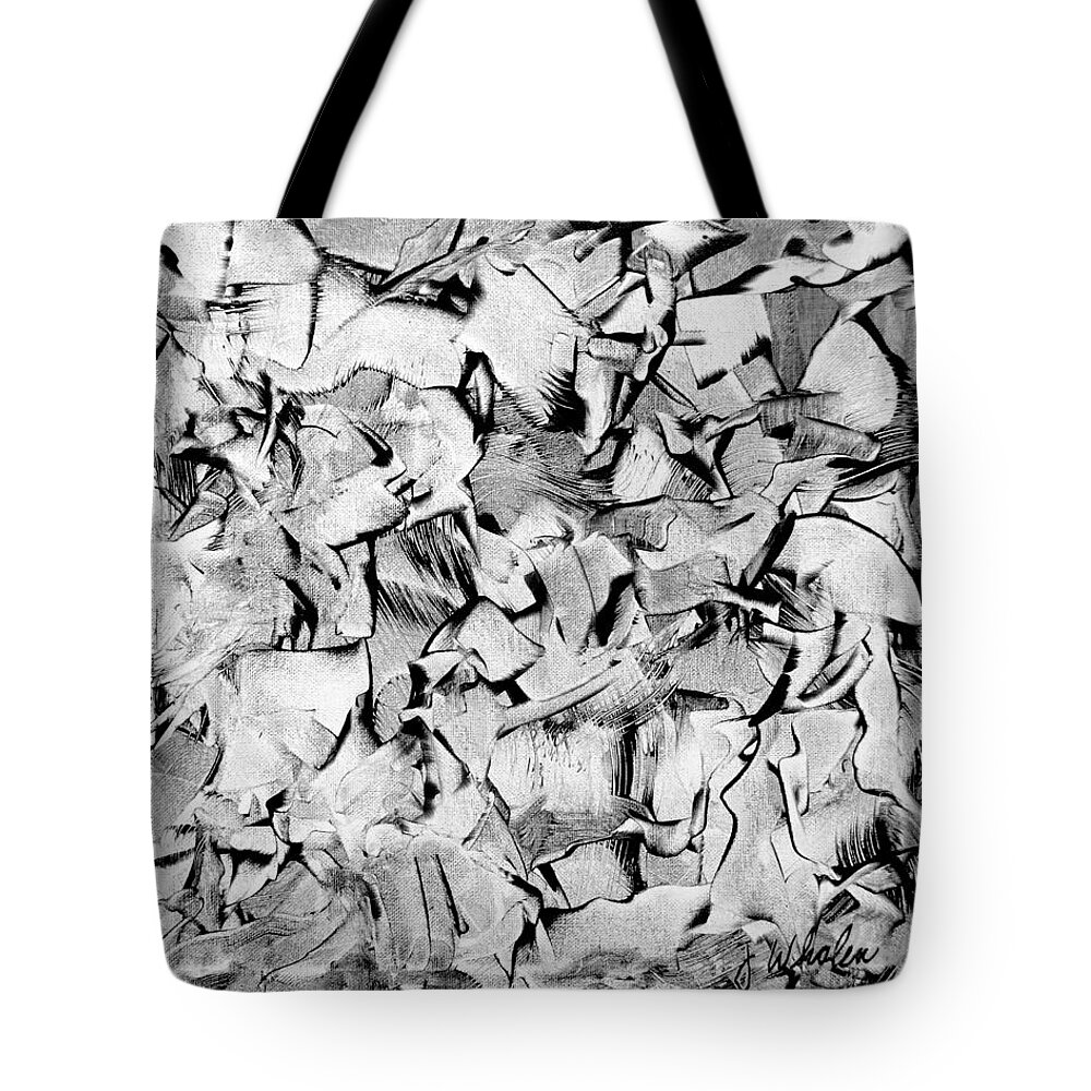 Abstract Tote Bag featuring the painting We're All In This Together by Jim Whalen