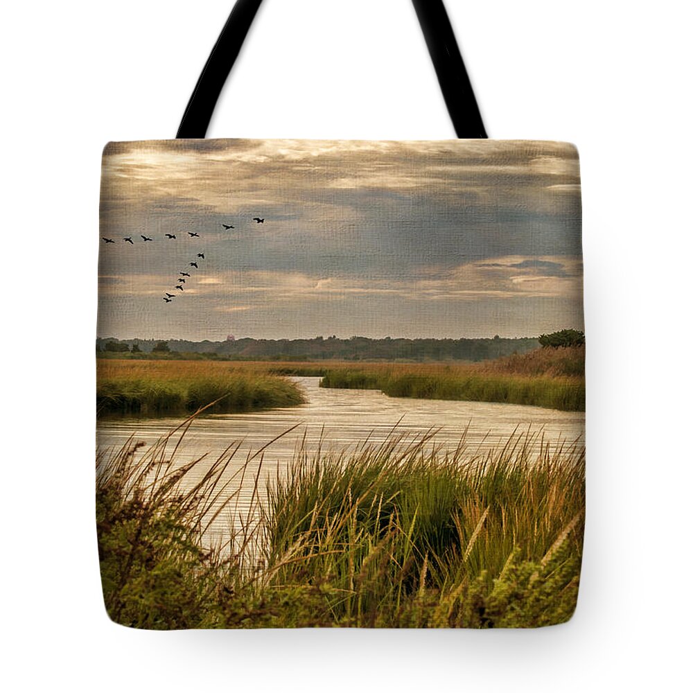 Marsh Tote Bag featuring the photograph Wetlands in September by Cathy Kovarik