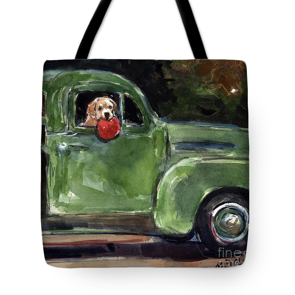 Vintage Truck Tote Bag featuring the painting Wham-o by Molly Poole