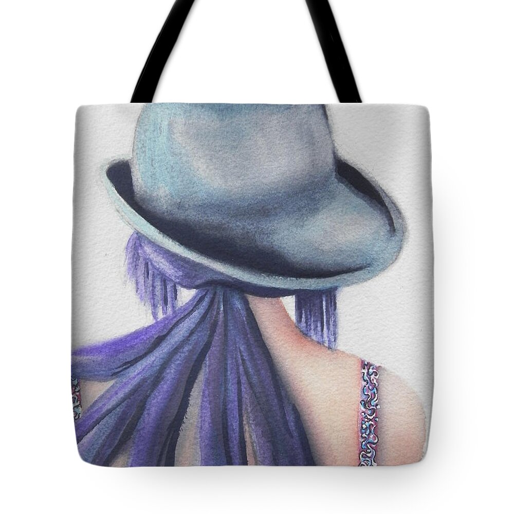 Fine Art Painting Tote Bag featuring the painting What Lies Ahead Series by Chrisann Ellis