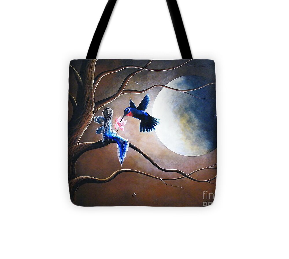 Hummingbird Tote Bag featuring the painting What Love Looks Like by Shawna Erback by Moonlight Art Parlour