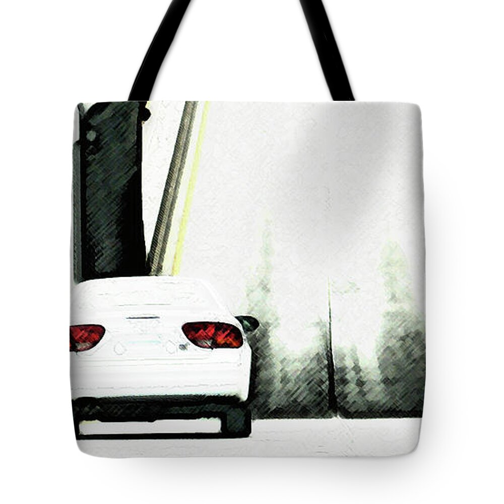 Transportation Tote Bag featuring the photograph When Shades of Ruby Fade by Linda Shafer