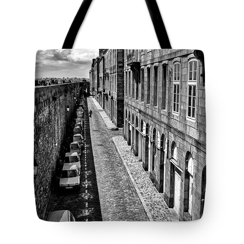 St Malo Tote Bag featuring the photograph Where's my car? by Nigel R Bell