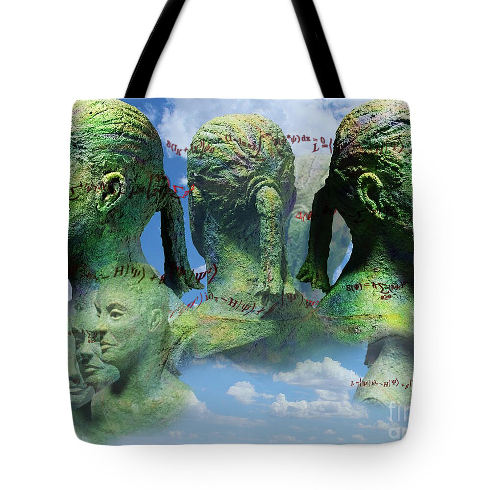 Art Tote Bag featuring the digital art Which is My Love? String Theory Series by Adam Long