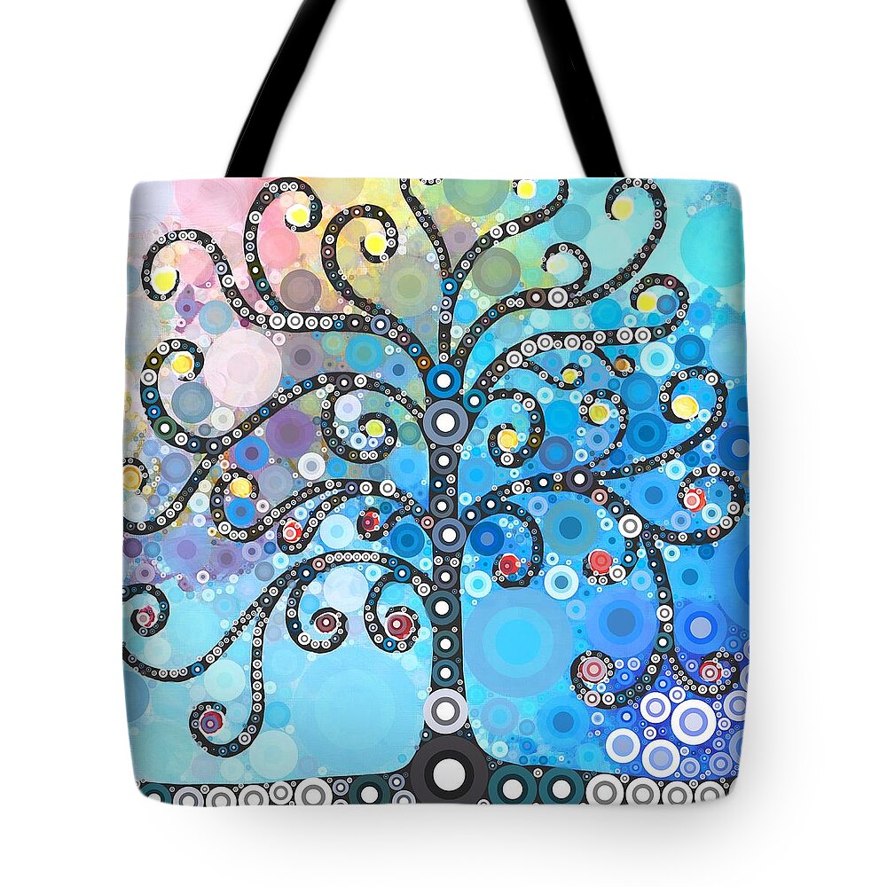 Digital Tote Bag featuring the digital art Whimsical Tree by Linda Bailey