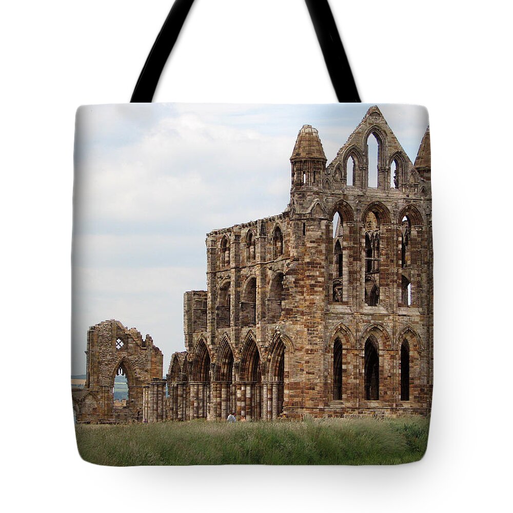 Whitby Tote Bag featuring the photograph Whitby Abbey by Sue Leonard