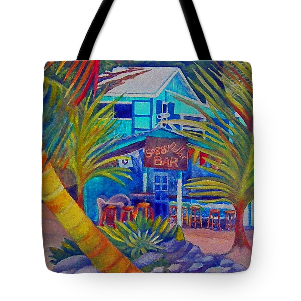  White Bay Tote Bag featuring the painting White Bay B.V.I. by Kandy Cross