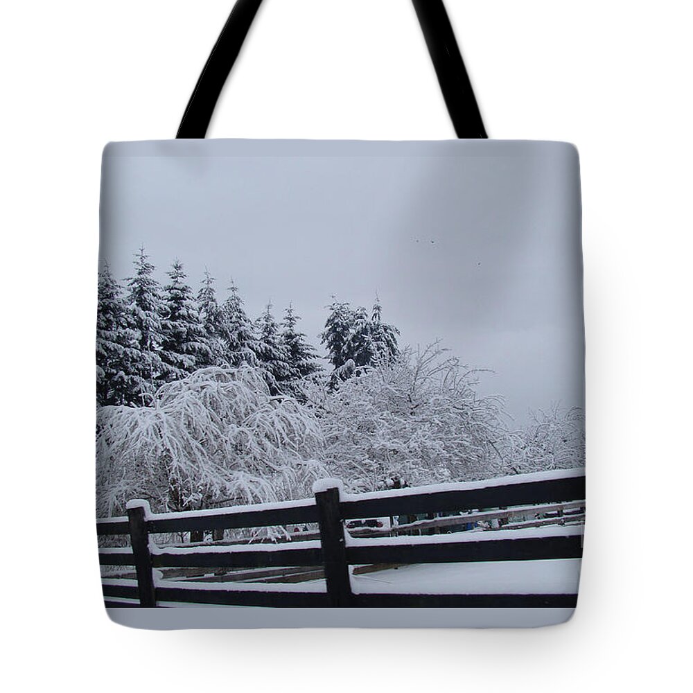 White Christmas Tote Bag featuring the photograph White Christmas by Beverly Guilliams