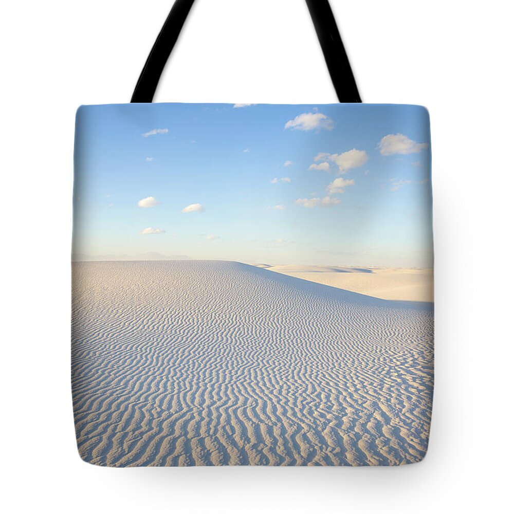 00559171 Tote Bag featuring the photograph White Gypsum Dune by Yva Momatiuk John Eastcott