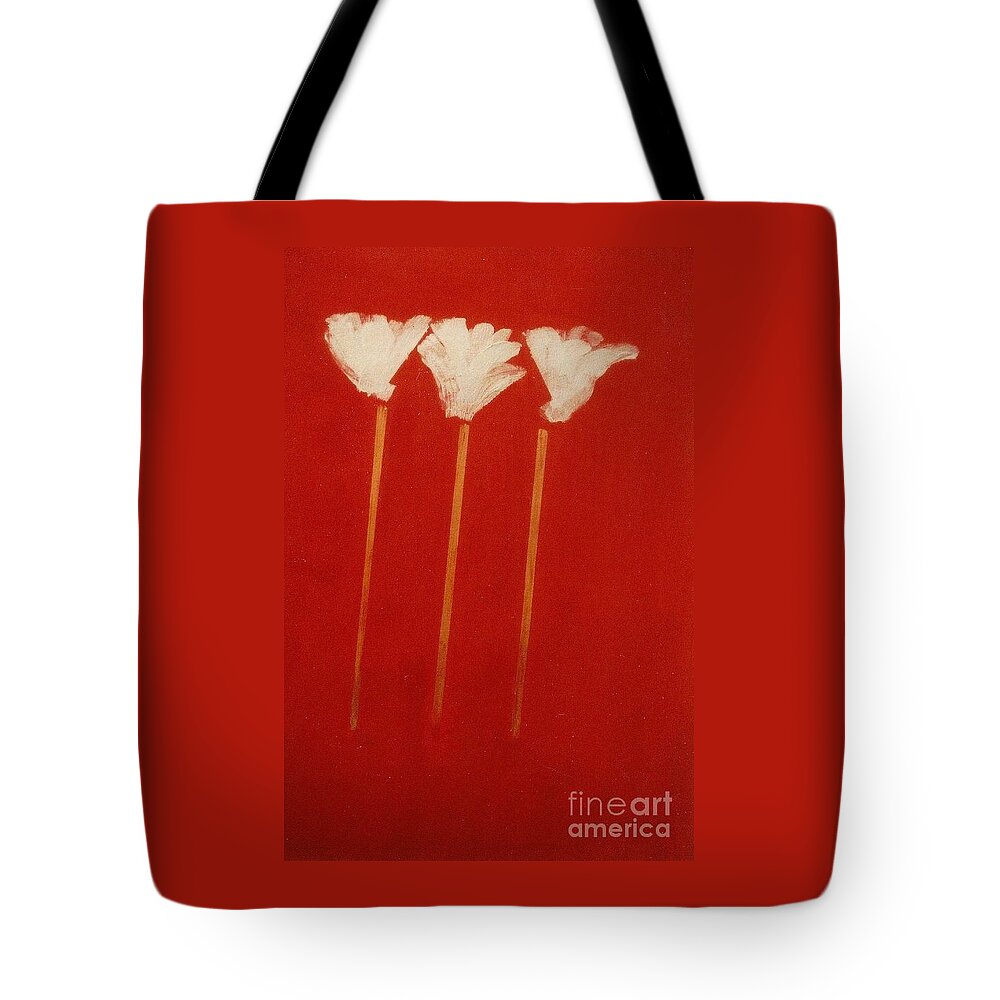 Flowers Tote Bag featuring the painting White Lillies by Fereshteh Stoecklein