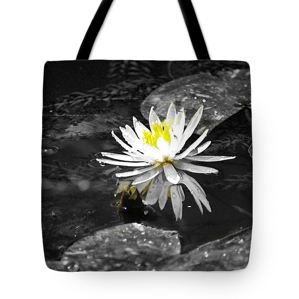 Lilly Tote Bag featuring the photograph White Lilly by David Yocum