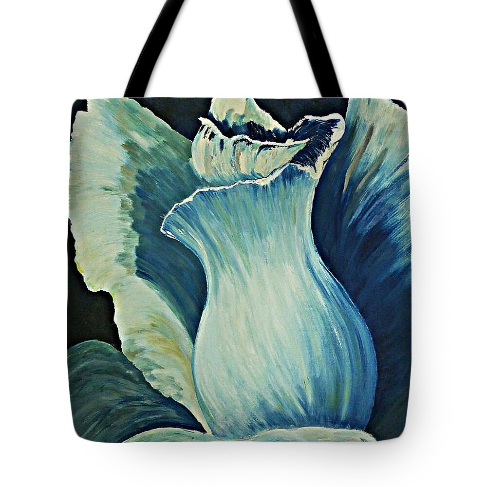 Rose Tote Bag featuring the painting White Rose by Amalia Suruceanu