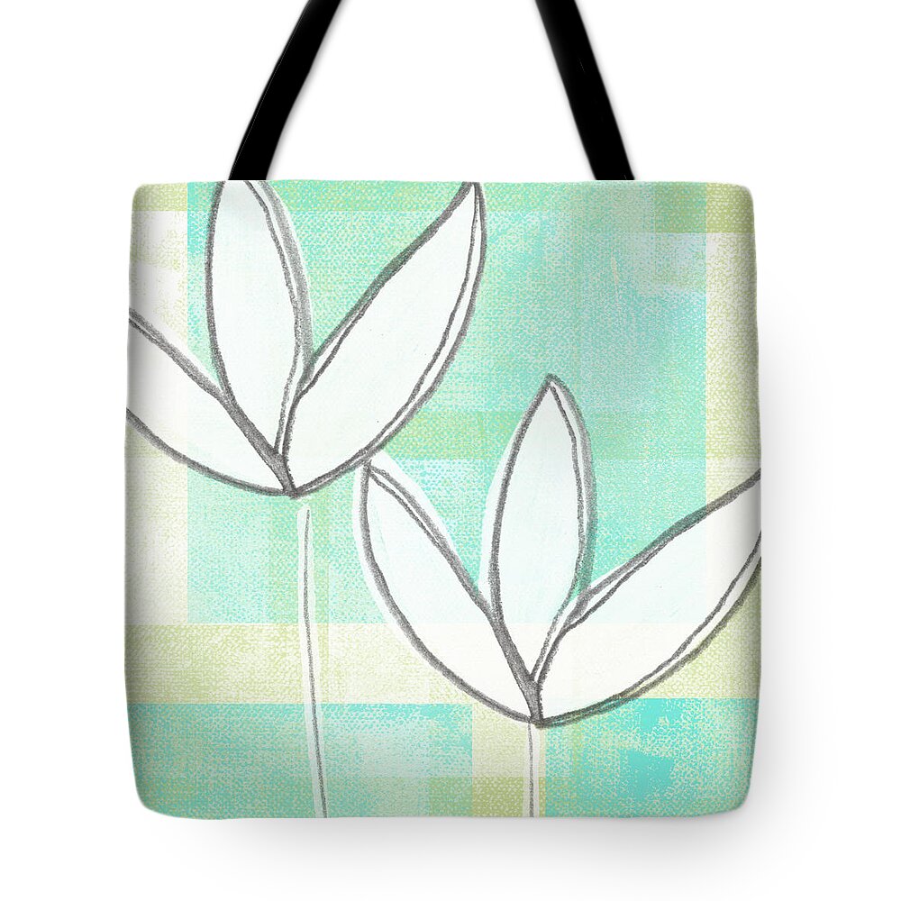 Flowers Tote Bag featuring the painting White Tulips by Linda Woods