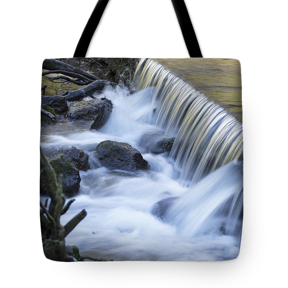 River Clwyd Tote Bag featuring the photograph White Water by Spikey Mouse Photography