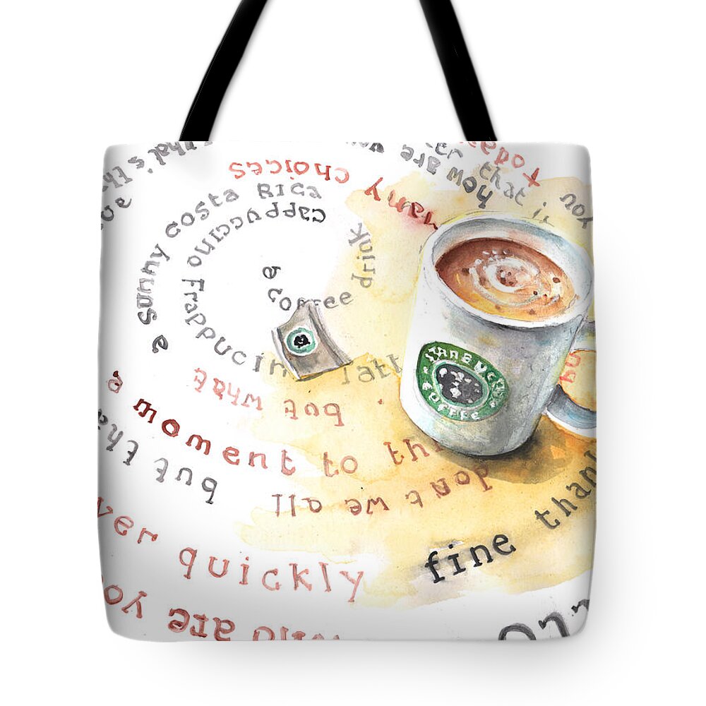 Travel Tote Bag featuring the painting Who are you today by Miki De Goodaboom
