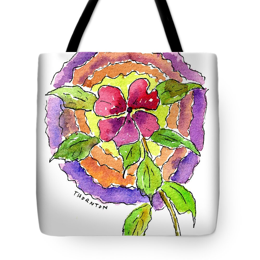 Wildflower Tote Bag featuring the painting Wild Wildflower by Diane Thornton