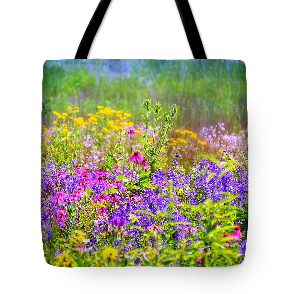 Wildflower Gardens Tote Bag featuring the photograph Wildflower Beauty by Peggy Franz