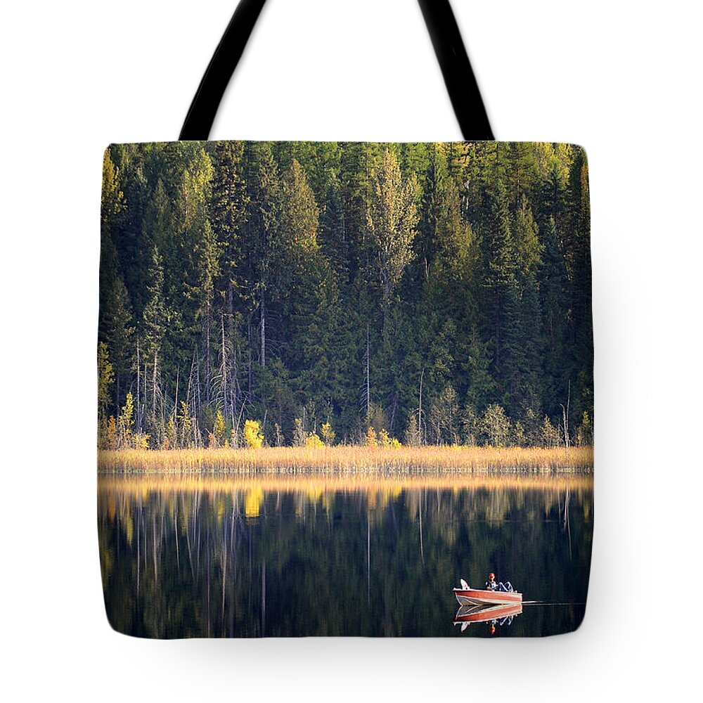 Boating Tote Bag featuring the photograph Wilgress Lake British Columbia by Mary Lee Dereske