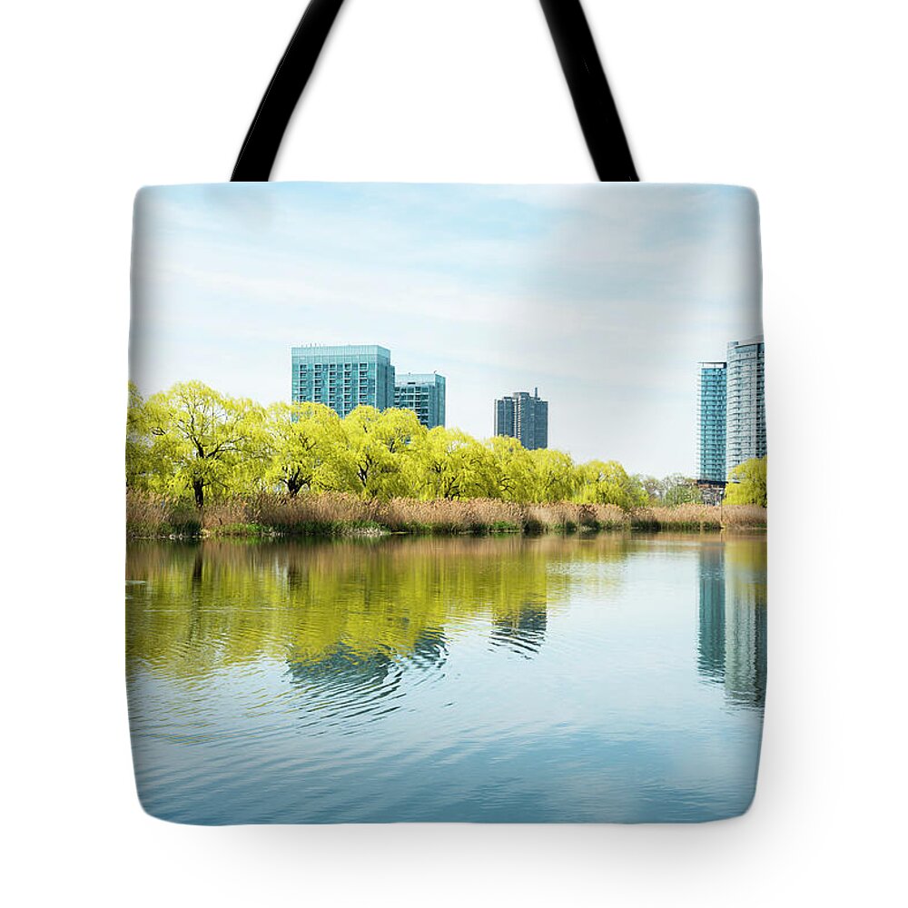 Scenics Tote Bag featuring the photograph Willows Come To Life by Debralee Wiseberg