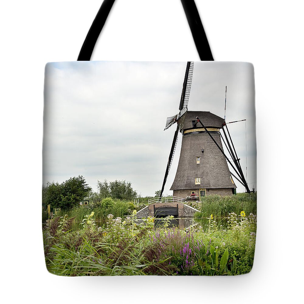 Amsterdam Tote Bag featuring the photograph Windmill of Kinderdijk by Ivy Ho